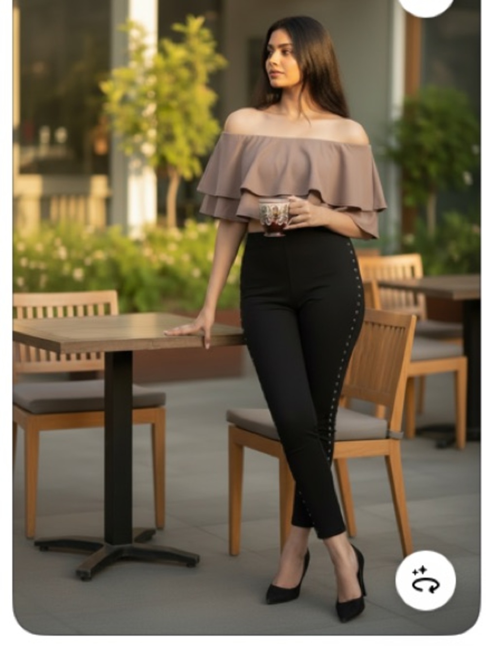 NWOT- boutique off the shoulder top